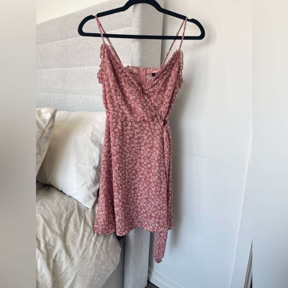 Summer flowy satin dress